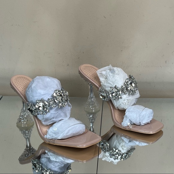 Cinderella Rhinestone Embellished Mule Heel - Picture 2 of 12